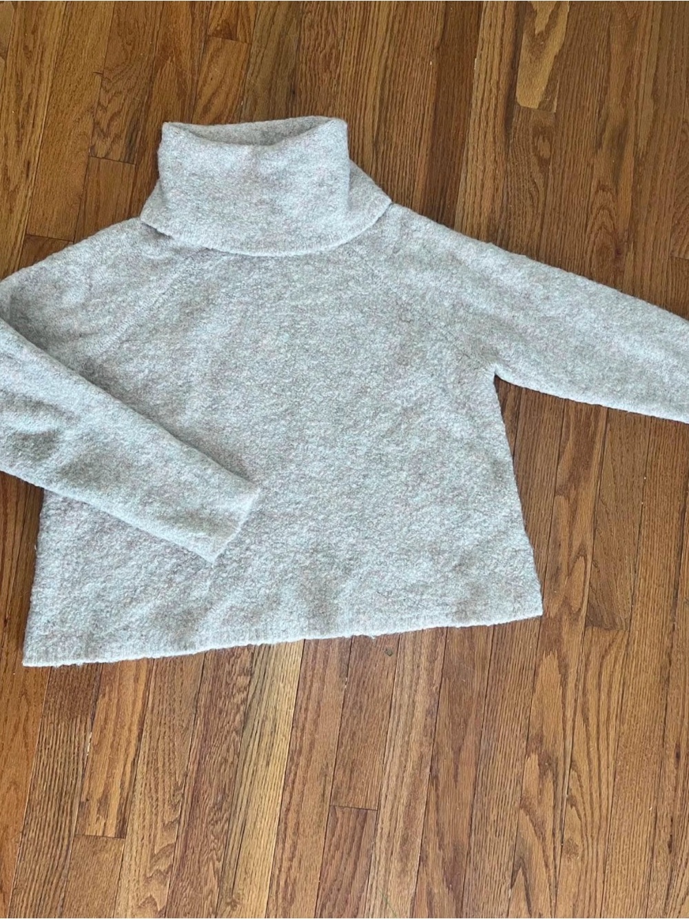 Madewell Woolblend Turtleneck Sweater Size Medium Light Pink